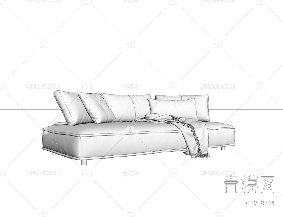 休闲沙发3D模型下载【ID:1908744】