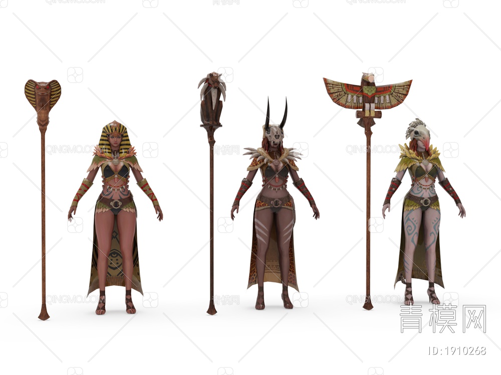 虚拟人物 埃及神3D模型下载【ID:1910268】