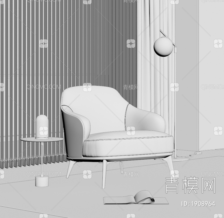 MINOTTI 休闲椅3D模型下载【ID:1908964】