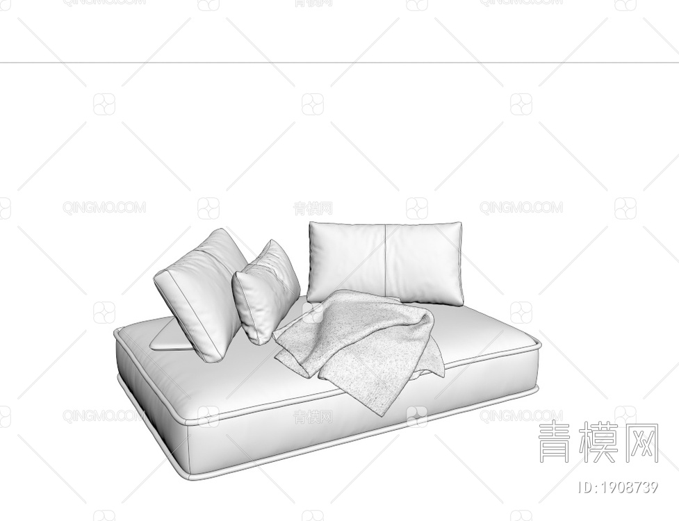 休闲沙发3D模型下载【ID:1908739】