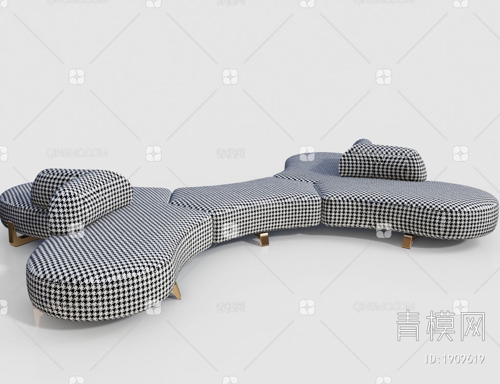 多人沙发3D模型下载【ID:1909619】