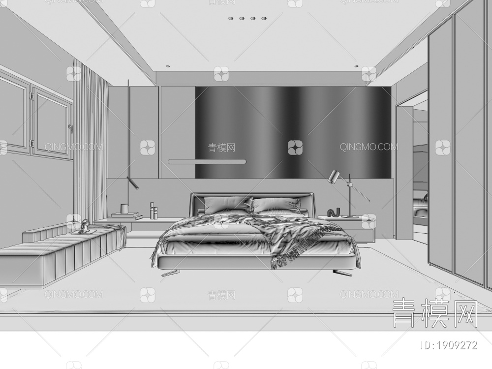 家居卧室3D模型下载【ID:1909272】