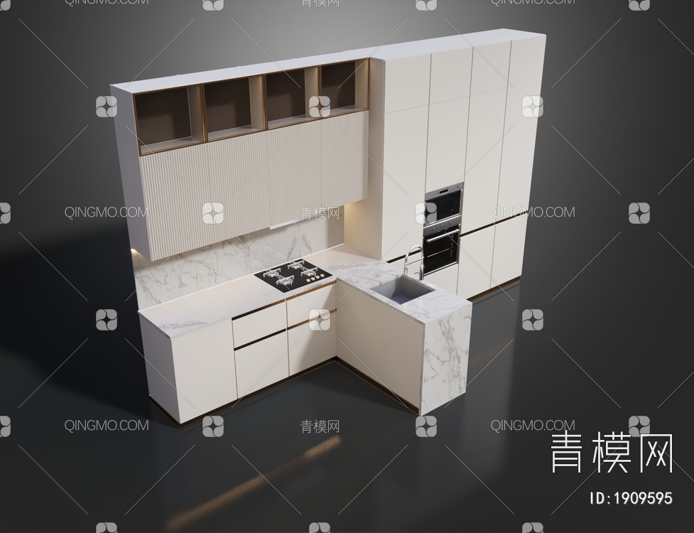 厨房 橱柜3D模型下载【ID:1909595】
