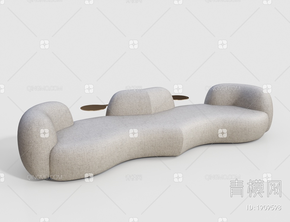 弧形休闲沙发3D模型下载【ID:1909598】