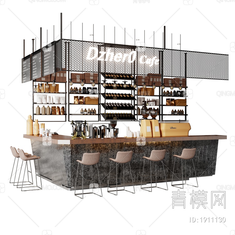 咖啡厅3D模型下载【ID:1911130】
