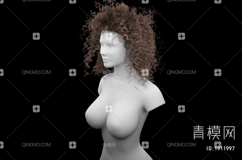 女士发型3D模型下载【ID:1911997】