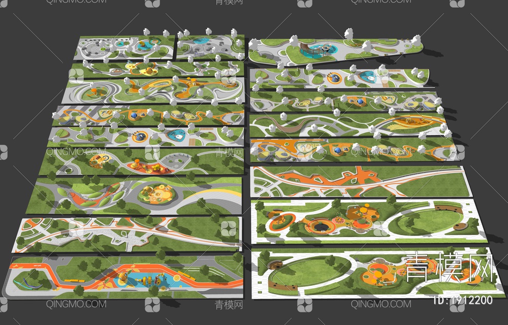 口袋公园SU模型下载【ID:1912200】