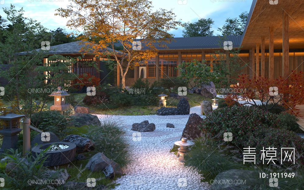 庭院景观3D模型下载【ID:1911949】