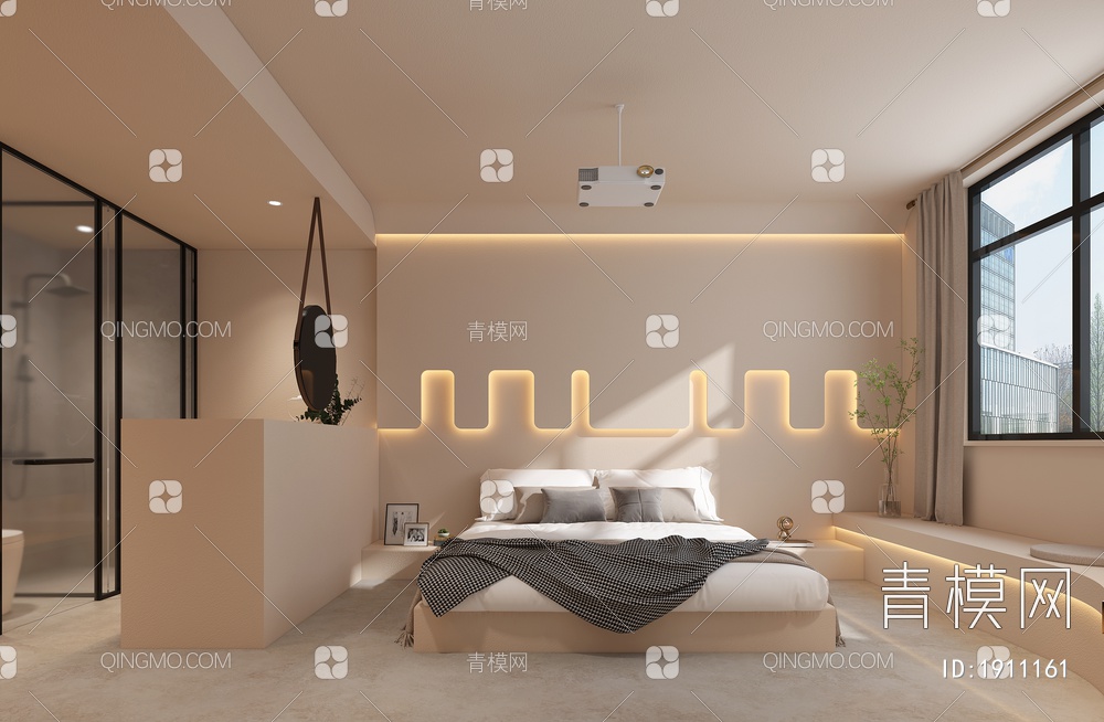 民宿客房 标准房 酒店房间 宾馆房间3D模型下载【ID:1911161】