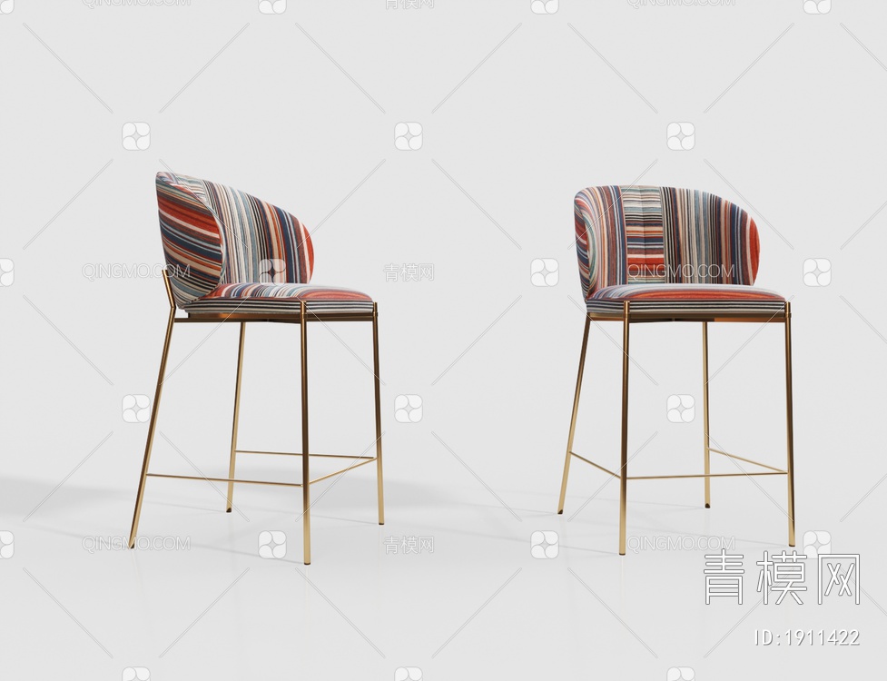 吧椅 吧凳 单椅 餐椅3D模型下载【ID:1911422】