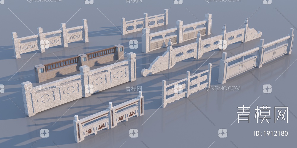 栏杆3D模型下载【ID:1912180】