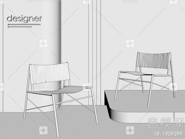 餐椅3D模型下载【ID:1909399】