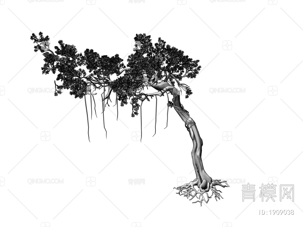 园林樱花树3D模型下载【ID:1909038】