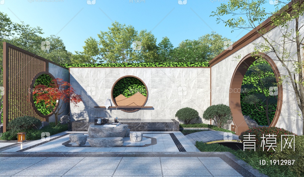 庭院花园3D模型下载【ID:1912987】
