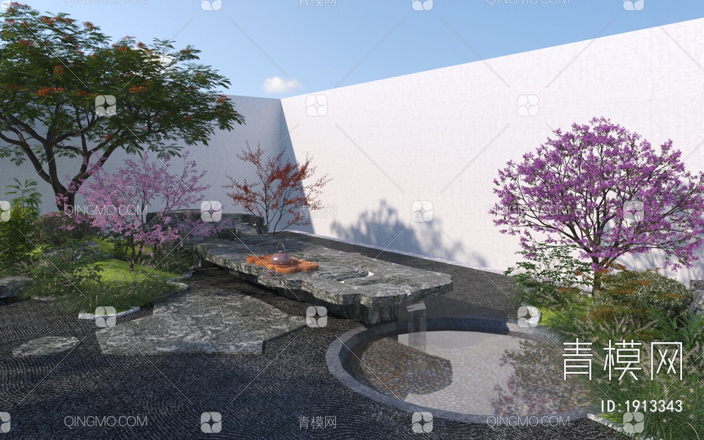 庭院景观3D模型下载【ID:1913343】