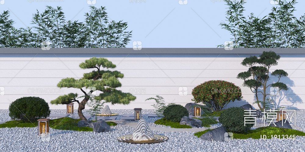 庭院景观3D模型下载【ID:1913345】