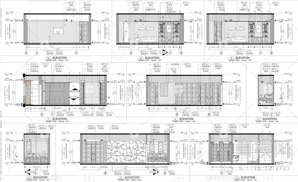 上海设计－浙江某顶级整容医院全套CAD施工图+高清效果图【ID:1912783】