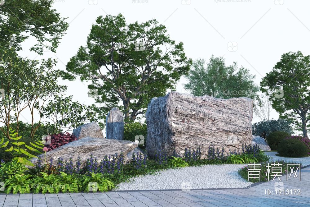 景观石组合3D模型下载【ID:1913172】