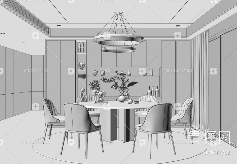 家居餐厅3D模型下载【ID:1911752】