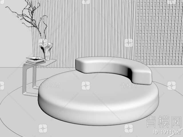 单人沙发3D模型下载【ID:1911062】