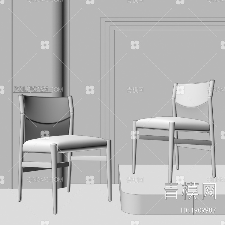 POLIFORM椅子 餐椅3D模型下载【ID:1909987】