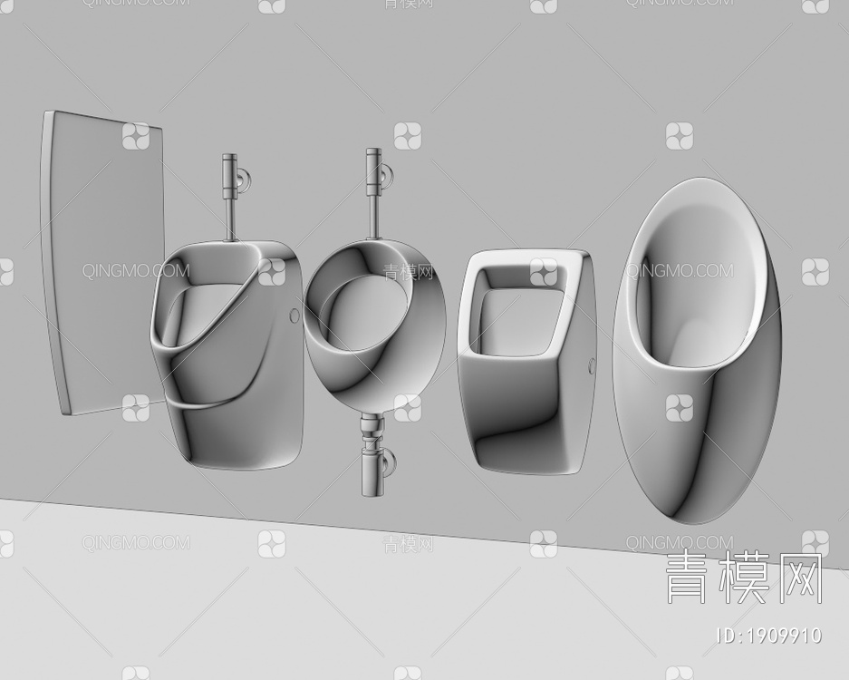 男士小便池设备合集3D模型下载【ID:1909910】