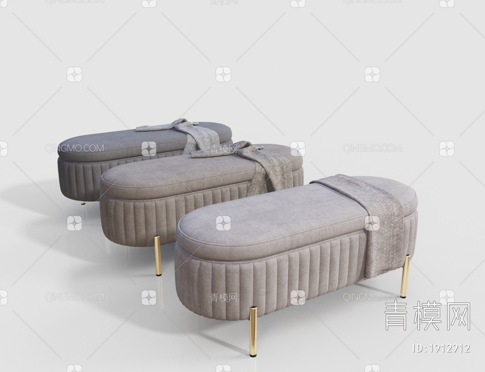 脚踏 沙发凳3D模型下载【ID:1912912】