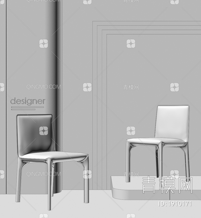 Teresina单椅 餐椅3D模型下载【ID:1910171】