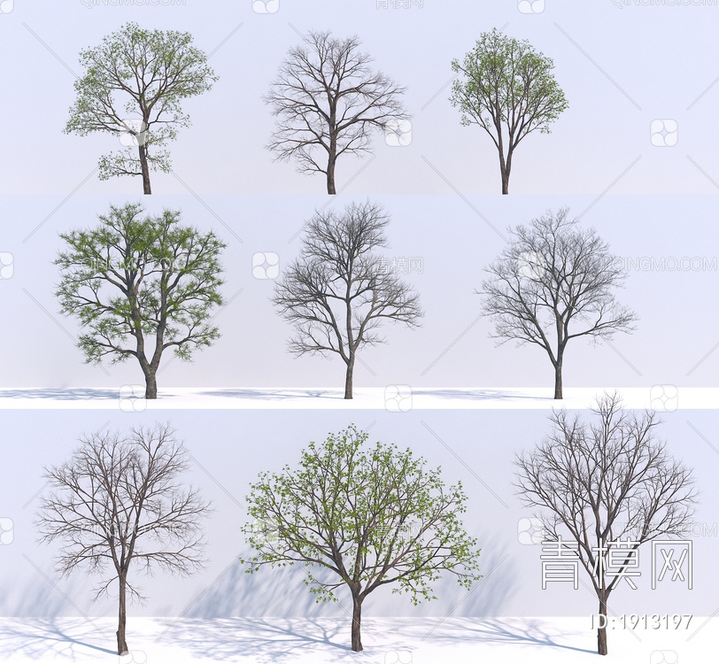 树木3D模型下载【ID:1913197】