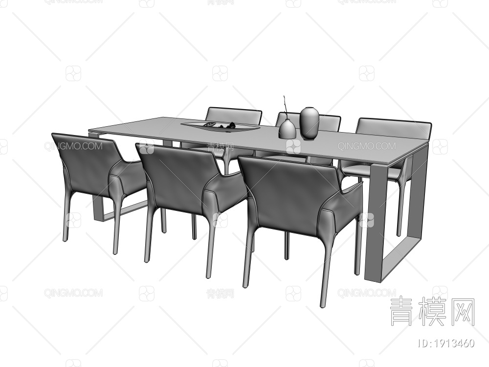餐桌椅组合3D模型下载【ID:1913460】