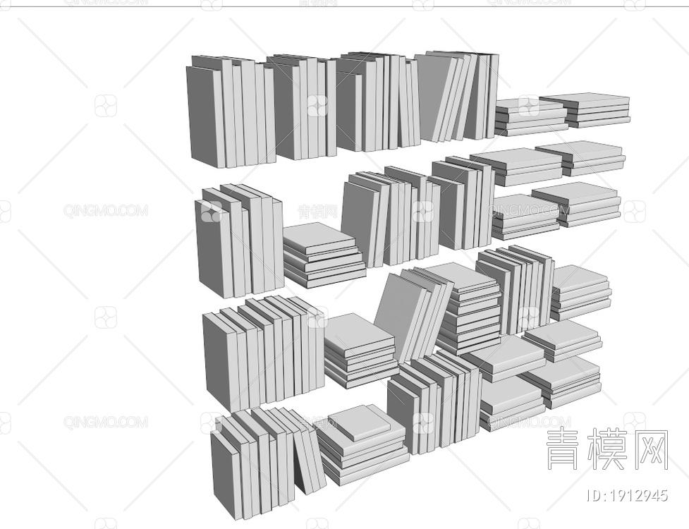 书本 书籍摆件3D模型下载【ID:1912945】