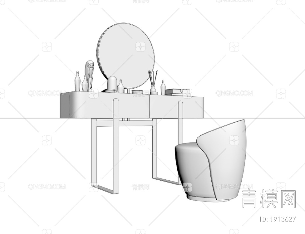 梳妆台3D模型下载【ID:1913627】