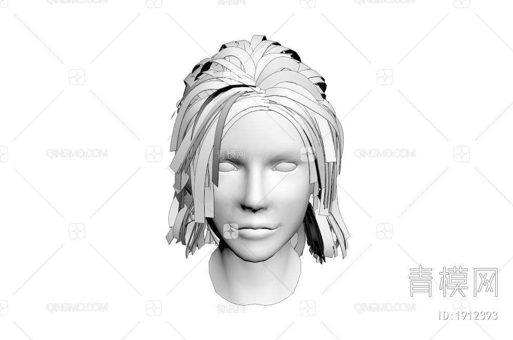 男士发型设计3D模型下载【ID:1912393】