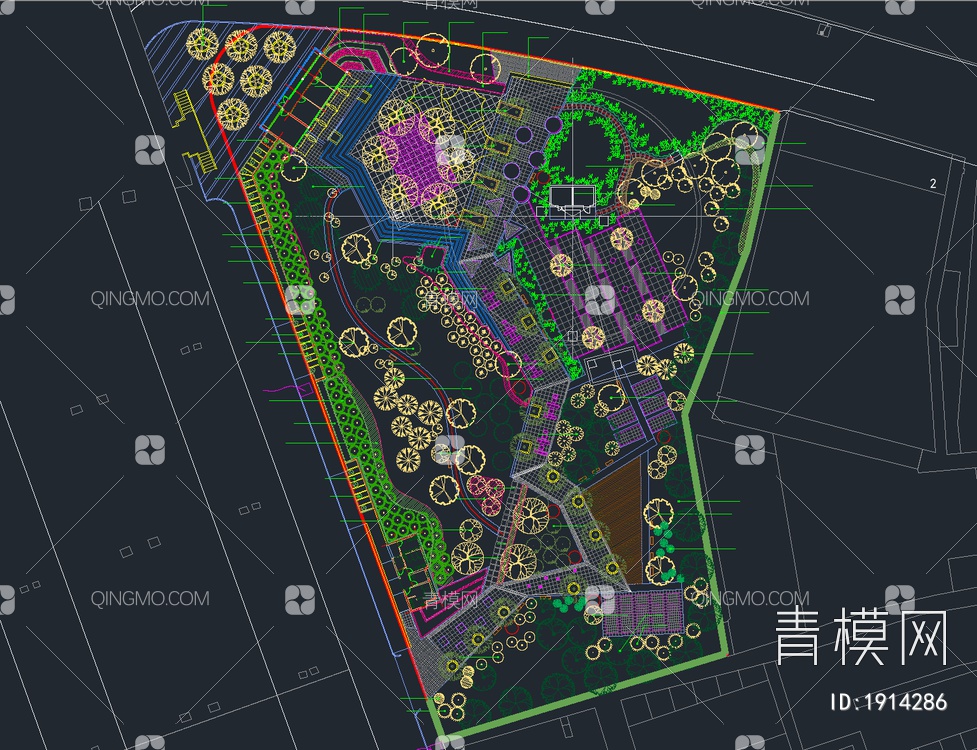 80套最新公园广场景观全套CAD图纸【ID:1914286】