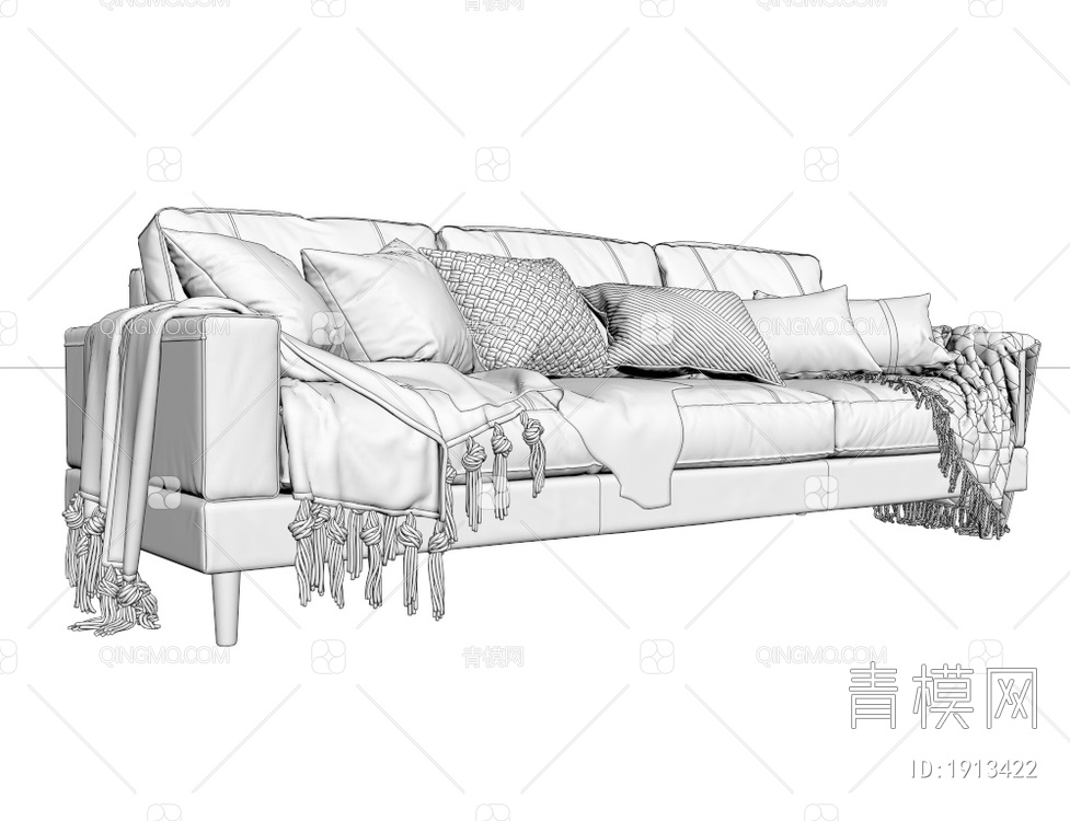 多人沙发3D模型下载【ID:1913422】