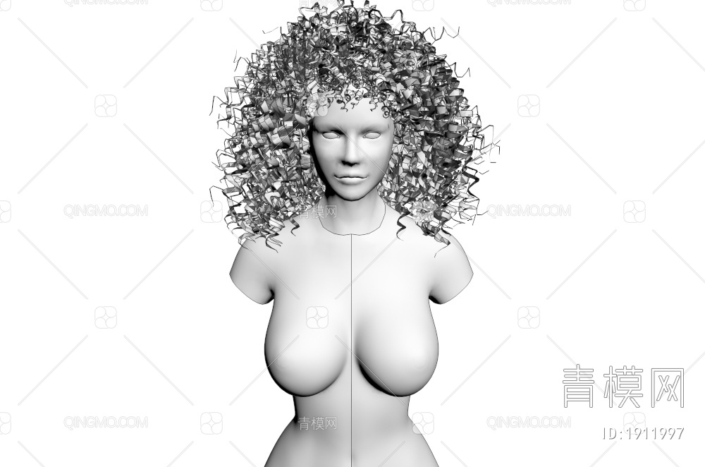 女士发型3D模型下载【ID:1911997】