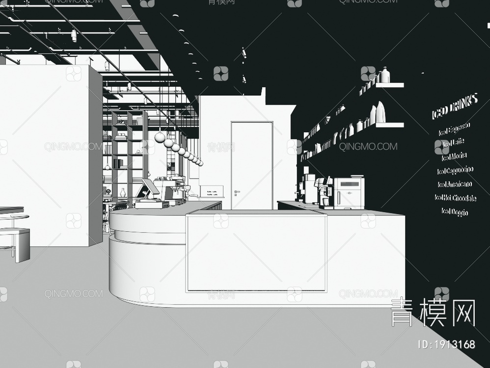 咖啡甜品店3D模型下载【ID:1913168】
