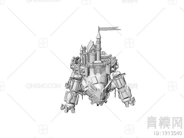 虚拟游戏 城市城堡角色3D模型下载【ID:1913540】