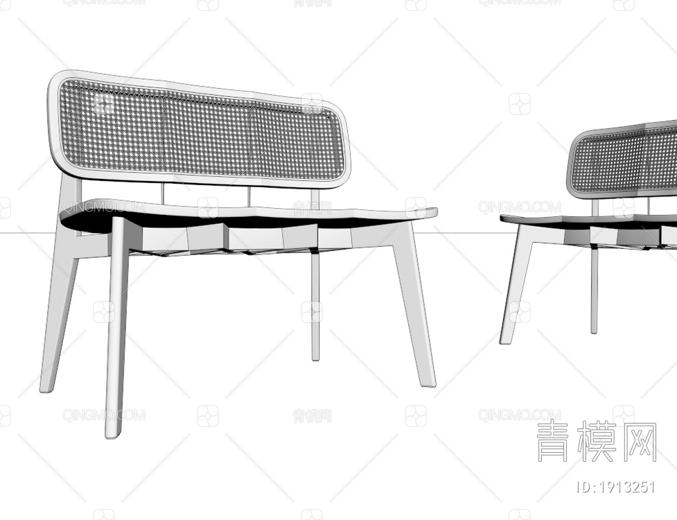 户外长椅  靠椅3D模型下载【ID:1913251】