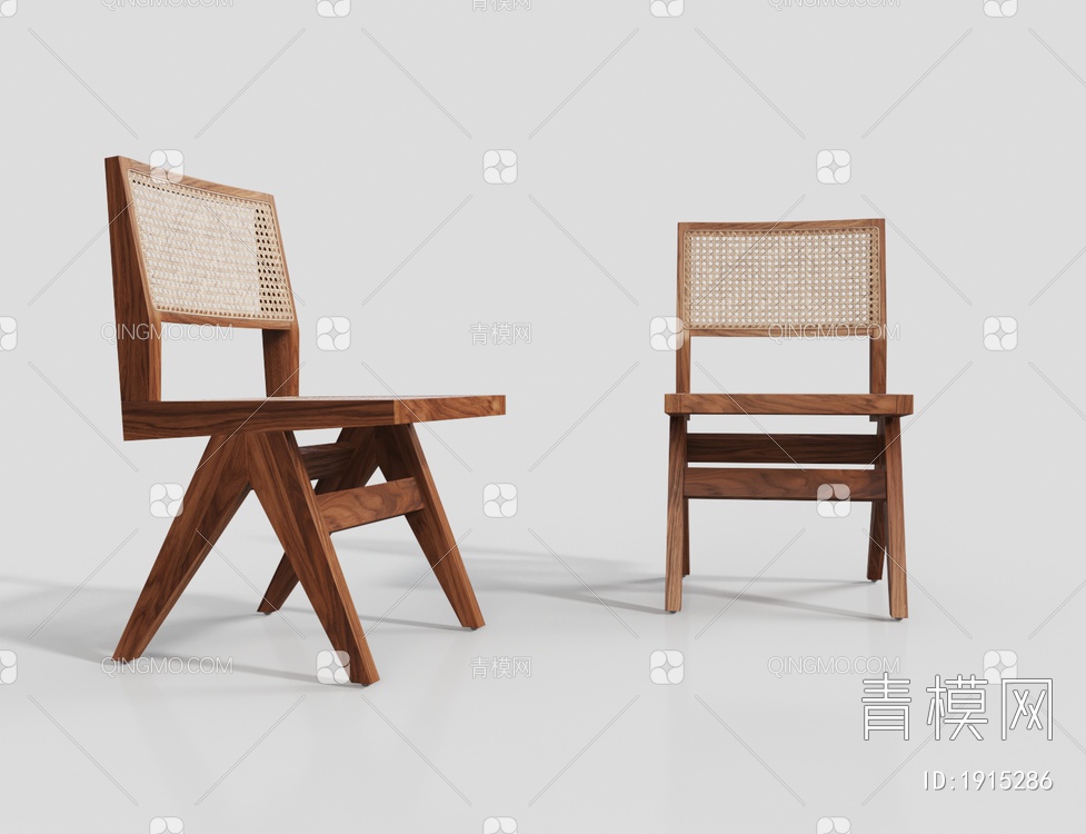 藤编单椅3D模型下载【ID:1915286】