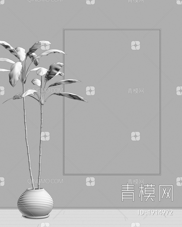 小清新奶油风抽象砂岩装饰画3D模型下载【ID:1914972】