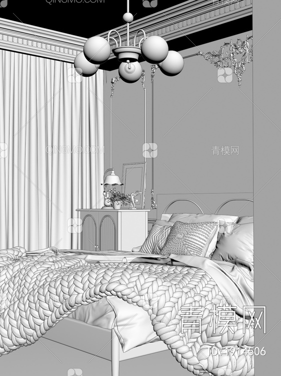 家居卧室3D模型下载【ID:1914506】
