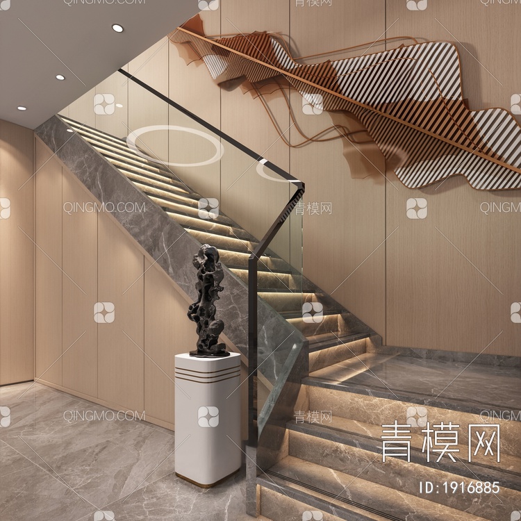 楼梯间3D模型下载【ID:1916885】