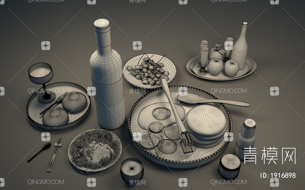 食物组合3D模型下载【ID:1916898】