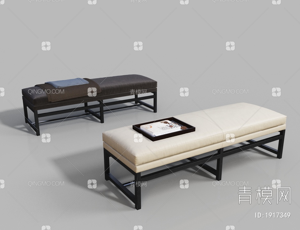 皮革脚踏 沙发凳 脚凳3D模型下载【ID:1917349】