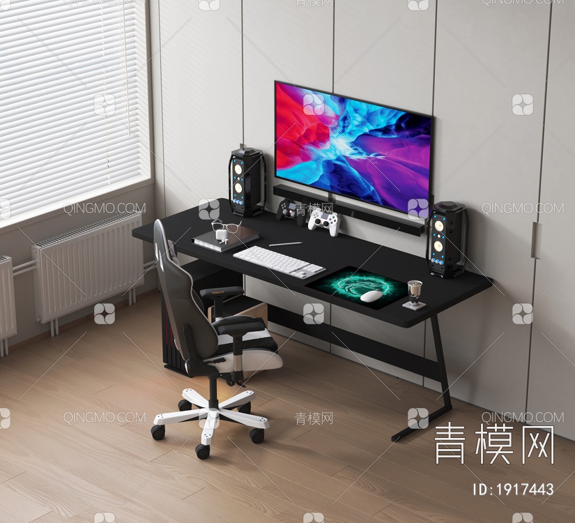 电竞桌椅3D模型下载【ID:1917443】