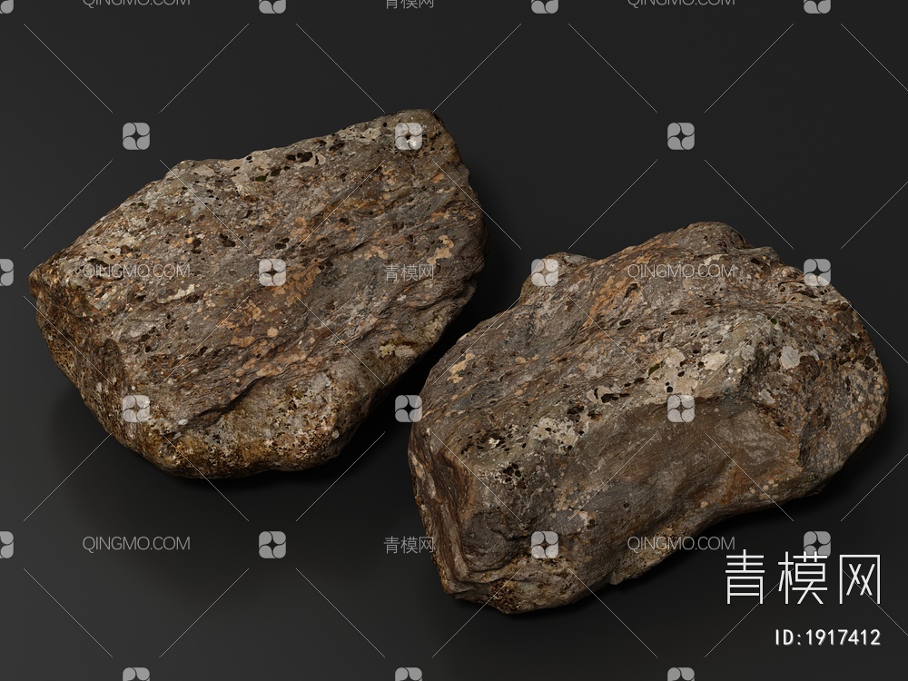 石头 岩石 石子 景观石3D模型下载【ID:1917412】