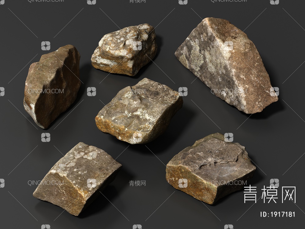 石头 岩石 石子 景观石3D模型下载【ID:1917181】