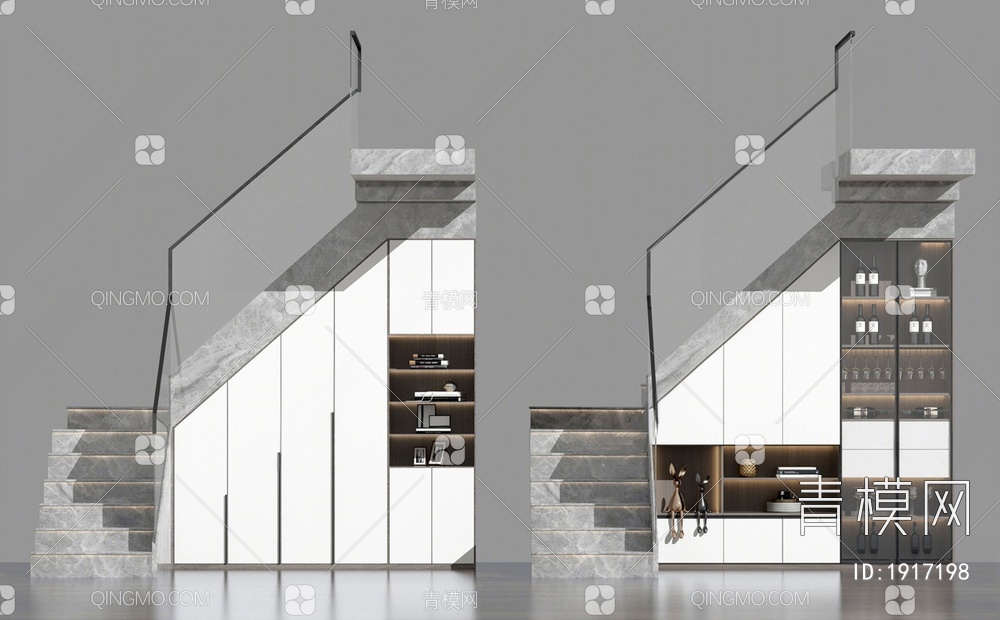 楼梯储物柜3D模型下载【ID:1917198】