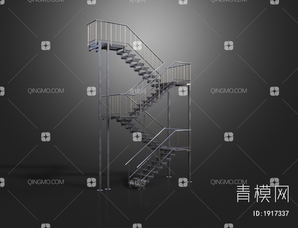 铁艺楼梯3D模型下载【ID:1917337】